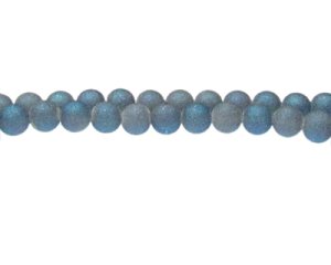 (image for) 8mm Blue Druzy-Style Glass Bead, 22" string