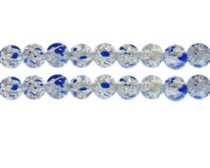 (image for) 10mm Lotus Crackle Spray Glass Bead, approx. 23 beads