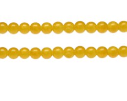 (image for) 8mm Deep Yellow Gemstone-Style Glass Bead, approx. 37 beads