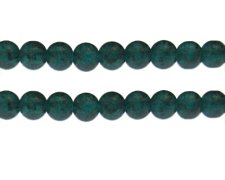 (image for) 10mm Green Crackle Frosted Glass Bead, approx. 17 beads
