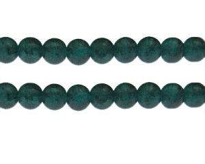 (image for) 10mm Green Crackle Frosted Glass Bead, approx. 17 beads