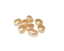 (image for) 16 x 12mm Apricot Faceted Glass Oval Bead, 8 beads