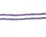 4mm Soft Purple Jade-Style Glass Bead, approx. 105 beads
