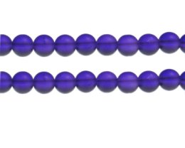 (image for) 10mm Purple Sea/Beach-Style Glass Bead, approx. 16 beads
