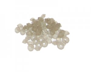 (image for) Approx. 1oz. x 6mm Silver Semi-Opaque Bicone Glass Bead