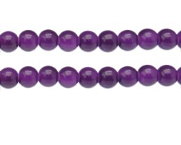 (image for) 10mm Purple Jade-Style Glass Bead, approx. 21 beads