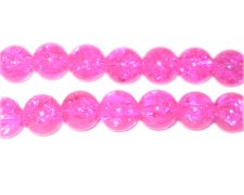 (image for) 8mm Bubblegum Round Crackle Glass Bead