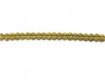 6mm Gold Faceted Rondelle Glass Bead, 14" string 6mm Gold Faceted Rondelle Glass Bead, 14" string