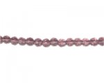 6mm Pale Plum Faceted Round Glass Bead, 12" string 6mm Pale Plum Faceted Round Glass Bead, 12" string