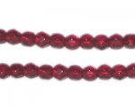 6mm Red Faceted Glass Bead, 13" string 6mm Red Faceted Glass Bead, 13" string