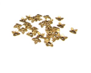 (image for) 6mm Metal Gold Bead Cap, approx. 30 caps