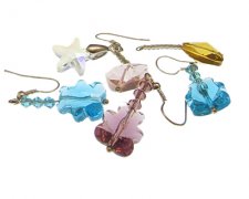 (image for) 14mm Random Faceted Glass Charm on a headpin, 6 charms