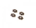 8mm Antique Silver Metal Bead Cap, 12 caps 8mm Antique Silver Metal Bead Cap, 12 caps
