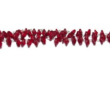 (image for) 8 x 4mm Red Side-drill Glass Disc Bead, 24" string