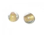 16mm Inside Gold-Foil Handmade Lampwork Glass Bead, 4 beads 16mm Inside Gold-Foil Handmade Lampwork Glass Bead, 4 beads