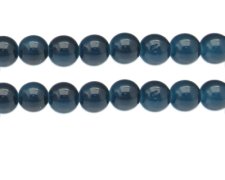 (image for) 12mm Petrol Jade-Style Glass Bead, approx. 17 beads