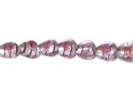 12mm Pink Floral Heart Handmade Lampwork Glass Beads, 10 beads 12mm Pink Floral Heart Handmade Lampwork Glass Beads, 10 beads