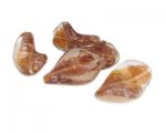 26 x 18mm Golden Brown Twirl Lampwork Bead, 5 beads 26 x 18mm Golden Brown Twirl Lampwork Bead, 5 beads