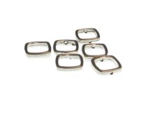 (image for) 14mm Square Silver Metal Bead Frame, 6 frames