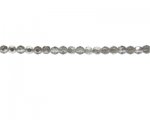 6mm Charcoal Electroplated Faceted Glass Bead, 12" string 6mm Charcoal Electroplated Faceted Glass Bead, 12" string