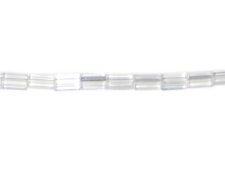 (image for) Approx. 1oz. 8 x 4mm Crystal Tube Pressed Glass Bead