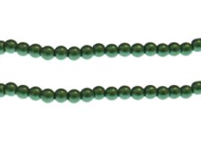 (image for) 6mm Emerald Glass Pearl Bead, approx. 68 beads