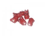 16 x 10mm Red Bear Lampwork Glass Bead, 6 beads 16 x 10mm Red Bear Lampwork Glass Bead, 6 beads