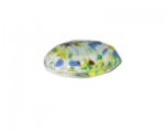 32 x 24mm White Foil Handmade Lampwork Glass Bead 32 x 24mm White Foil Handmade Lampwork Glass Bead