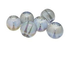 (image for) 16mm Silver Luster Galaxy Glass Bead, 6 beads, large hole