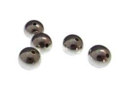 (image for) 12mm Silver Iron Spacer Bead, approx. 8 beads
