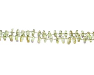 (image for) 8 x 4mm Cream Side-drill Glass Disc Bead, 28" string
