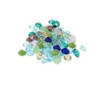 (image for) Approx. 1oz. 6mm Color Glass Bicone Bead Mix