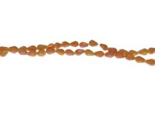 (image for) 6 x 4mm Apricot Luster Faceted Drop Glass Bead, 20" string