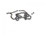 3mm Silver Electroplated Bi-cone Glass Bead, 12" string 3mm Silver Electroplated Bi-cone Glass Bead, 12" string