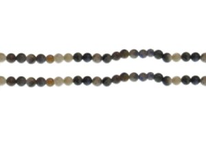 (image for) 4mm Turq/Brown Gemstone Bead, approx. 43 beads
