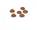 12mm Golden Brown Handmade Lampwork Heart Bead, 6 beads 12mm Golden Brown Handmade Lampwork Heart Bead, 6 beads
