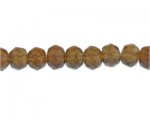 12 x 16mm Brown Faceted Rondelle Glass Bead, 13" string 12 x 16mm Brown Faceted Rondelle Glass Bead, 13" string