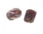 30 x 20mm Purple Lampwork Glass Bead, 2 beads 30 x 20mm Purple Lampwork Glass Bead, 2 beads