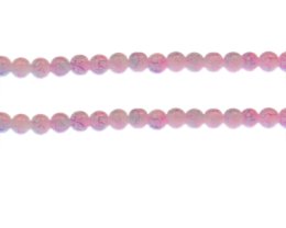(image for) 6mm Pink/Lilac Marble-Style Glass Bead, approx. 68 beads