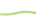 6mm Apple Green Faceted Round Glass Bead, 13" string 6mm Apple Green Faceted Round Glass Bead, 13" string