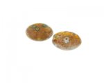 24mm Brown Floral Lampwork Glass Bead, 2 beads 24mm Brown Floral Lampwork Glass Bead, 2 beads