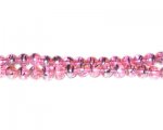 6mm Pink Perfect Abstract Glass Bead, approx. 70 beads