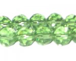 14mm Light Green Faceted Glass Bead, 13" string 14mm Light Green Faceted Glass Bead, 13" string