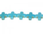 14mm Cross Turquoise Beads, approx. 10 beads 14mm Cross Turquoise Beads, approx. 10 beads