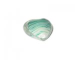 28mm Green Heart Handmade Lampwork Glass Bead 28mm Green Heart Handmade Lampwork Glass Bead