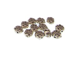 (image for) 6mm Silver Star Metal Spacer Bead, approx. 12 beads