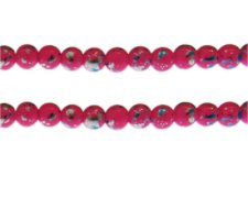 (image for) 8mm Fuchsia Fun Abstract Glass Bead, approx. 35 beads