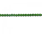 6mm Dark Green Faceted Glass Bead, 14" string 6mm Dark Green Faceted Glass Bead, 14" string