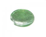 34mm Soft Green Foil Flat Round Handmade Lampwork Glass Bead 34mm Soft Green Foil Flat Round Handmade Lampwork Glass Bead