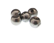 (image for) 14mm Silver Electroplated Glass Bead, 5 beads, large hole